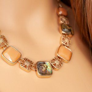 NRQ Multi Stone Gold Necklace